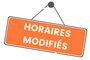 Horaires modifiés